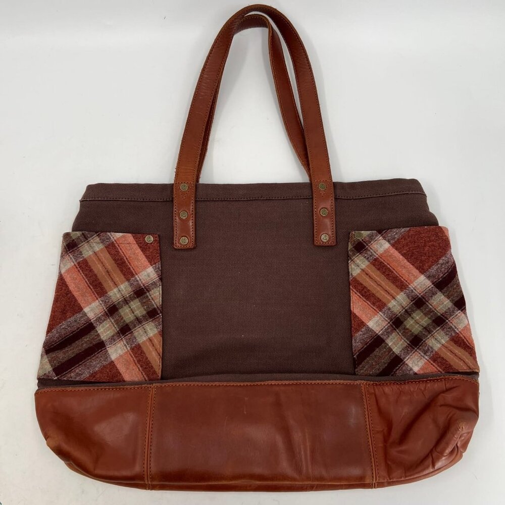 Pendleton Brown Orange Classic Wool Canvas Tote |… - image 5
